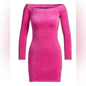 Adidas x Ivy Park Ivy Heart Winter 2022 pink velour mini dress - Medium, NWT